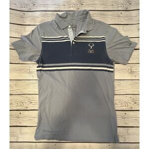 Nike Dri Fit Tobacco Road Polo Shirt Size S Small Blue Standard Fit